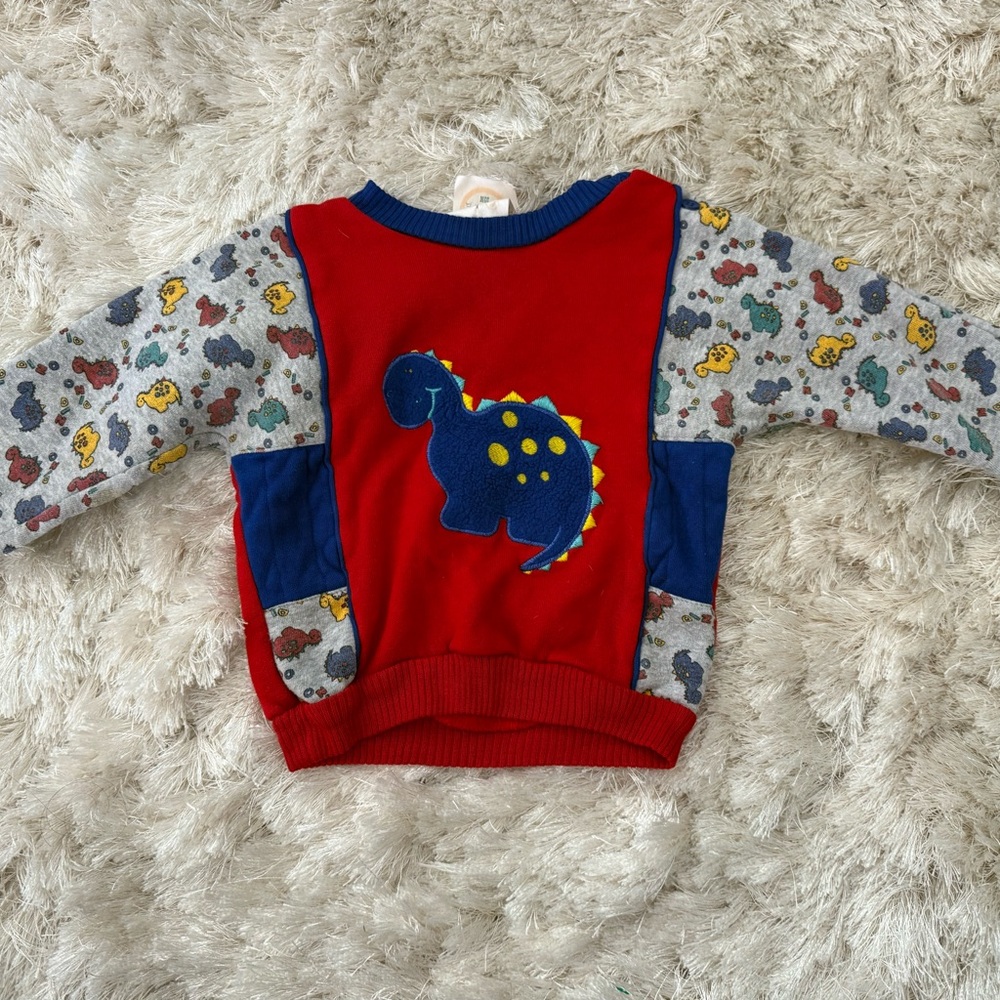 Hush Puppies Red and Blue Dinosaur Kids Sweatshirt